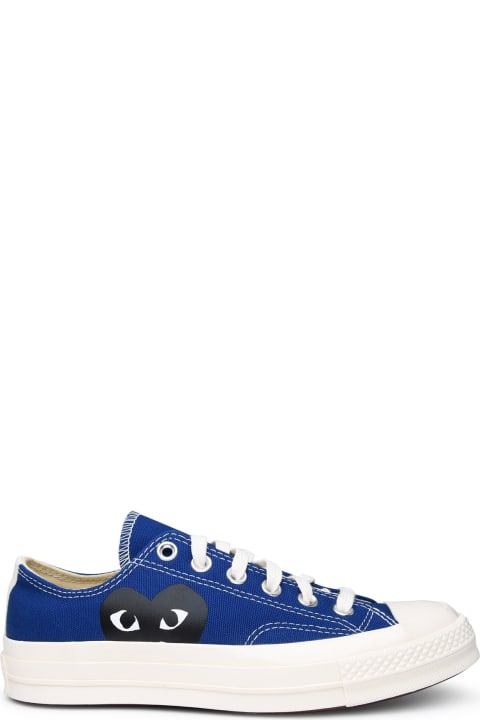 Comme des Garçons Play for Women Comme des Garçons Play Blue Canvas Sneakers