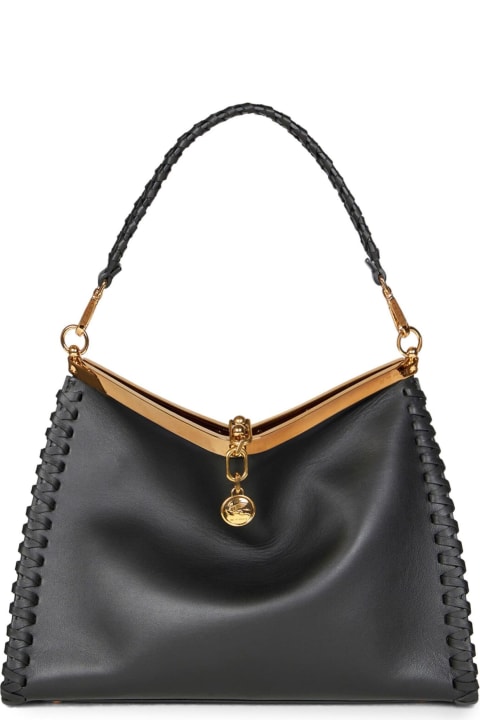 Etro for Women Etro Large Vela Bag In Black Leather