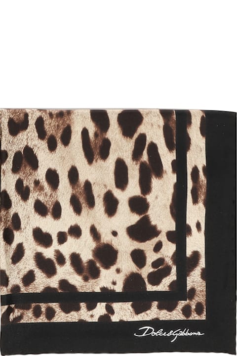 Dolce & Gabbana Scarves & Wraps for Women Dolce & Gabbana Animal Print Twill Scarf