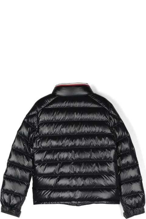 Moncler Coats & Jackets for Boys Moncler Black Goose Down Quilted Jacket