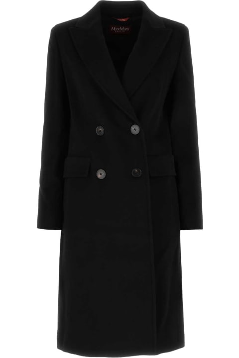 Max Mara Studio Coats & Jackets for Women Max Mara Studio Black Wool Manuel Coat