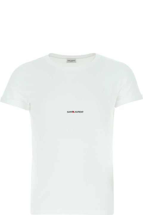 ウィメンズ新着アイテム Saint Laurent White Cotton T-shirt