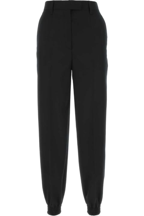 Pants & Shorts for Women Prada Black Wool Joggers