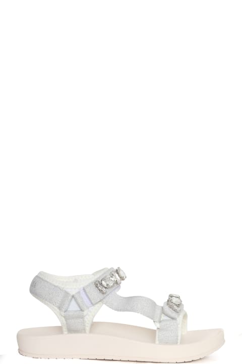 Monnalisa for Kids Monnalisa Silver Sandals With Applications