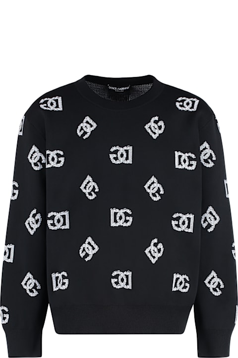 Sale for Men Dolce & Gabbana Crewneck Sweater With Logo