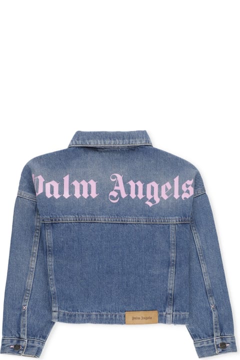 Palm Angels Coats & Jackets for Girls Palm Angels Cottone Jeans Jacket