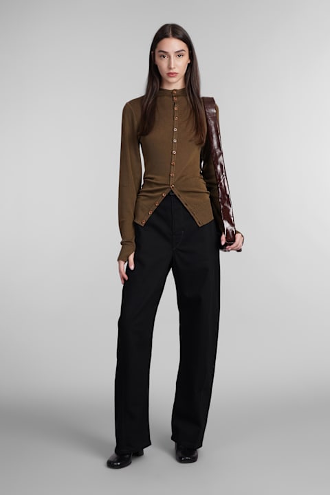 Lemaire for Women Lemaire Cardigan In Brown Wool