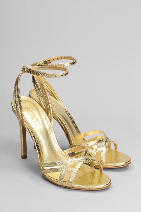 Schutz Sandals for Women Schutz Sandals In Gold Leather
