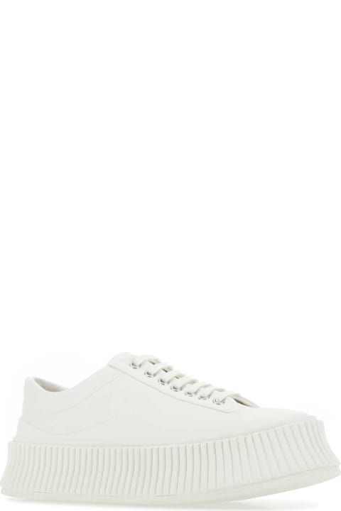 Fashion for Women Jil Sander White Canvas Sneakers