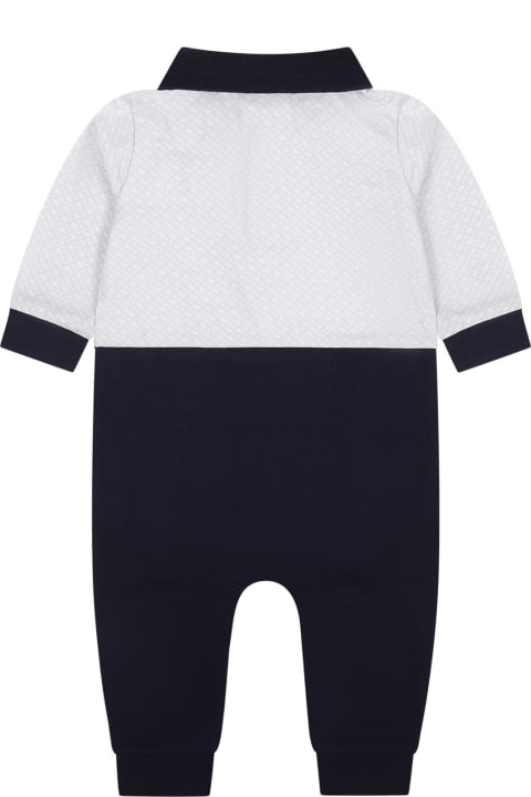 Bodysuits & Sets for Baby Boys Hugo Boss Blue Babygrow For Baby Boy With Logo