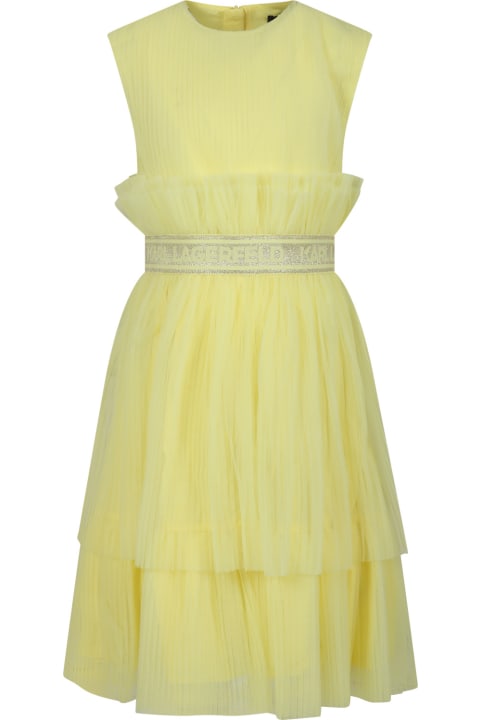 Karl Lagerfeld Kids Dresses for Girls Karl Lagerfeld Kids Yellow Elegant Dress For Girl