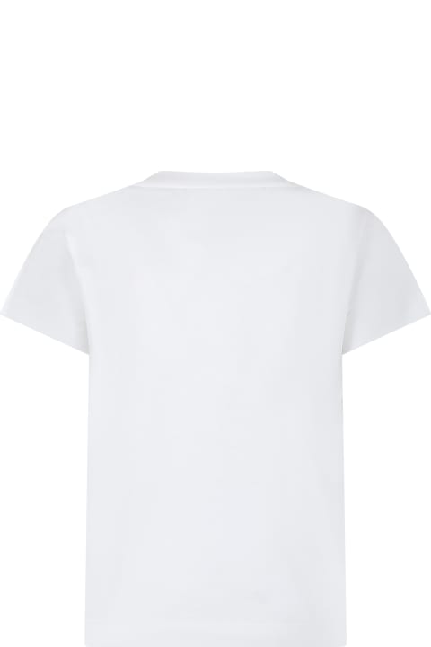 Fendi Topwear for Boys Fendi White T-shirt For Boy With Logo