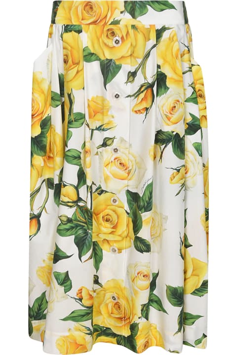 ウィメンズ ウェア Dolce & Gabbana Flower Skirt