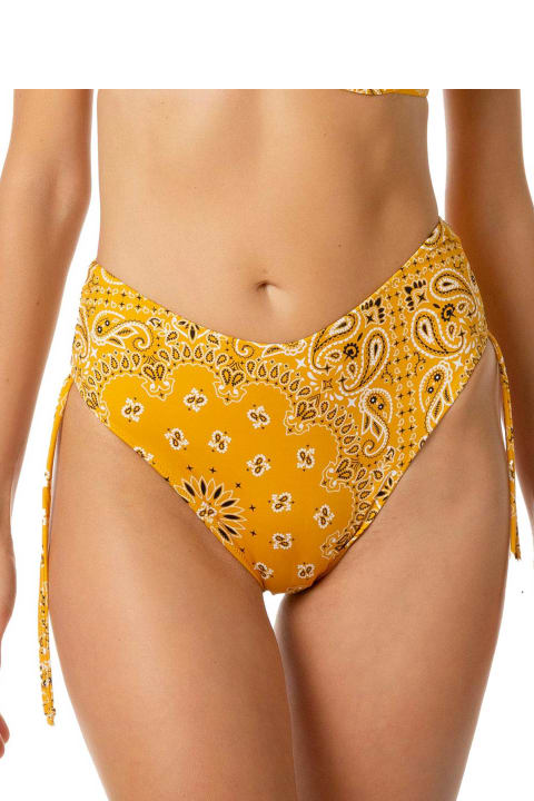 Homeware MC2 Saint Barth Woman High Waist Swim Briefs With Bandanna Print