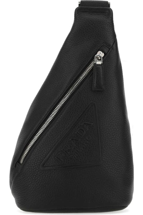 Prada Sale for Men Prada Black Leather Backpack