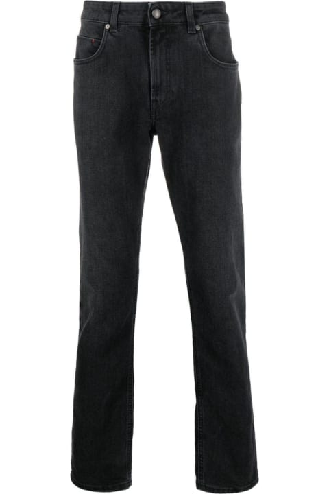 Fay Jeans for Men Fay Black Cotton Washed Denim Jeans