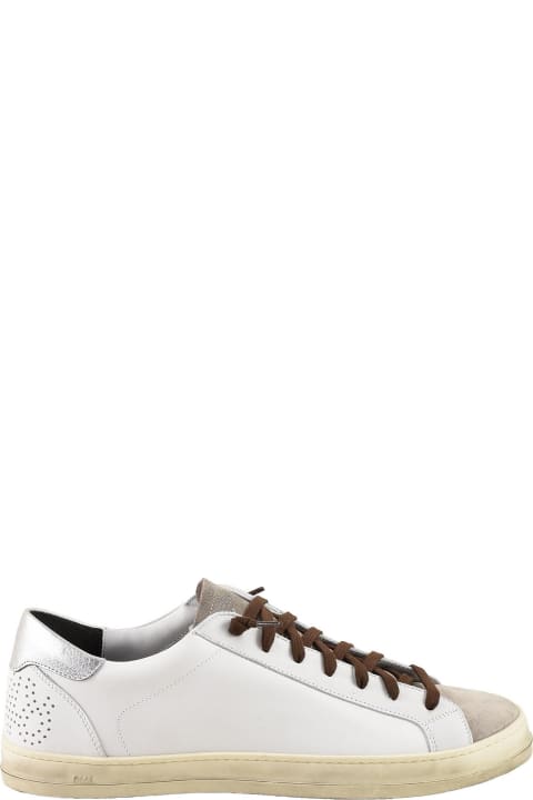 Men's White/ Beige Sneakers