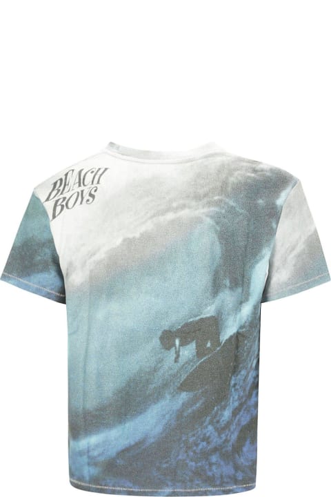 メンズ ERLのトップス ERL Surfer-printed Crewneck T-shirt