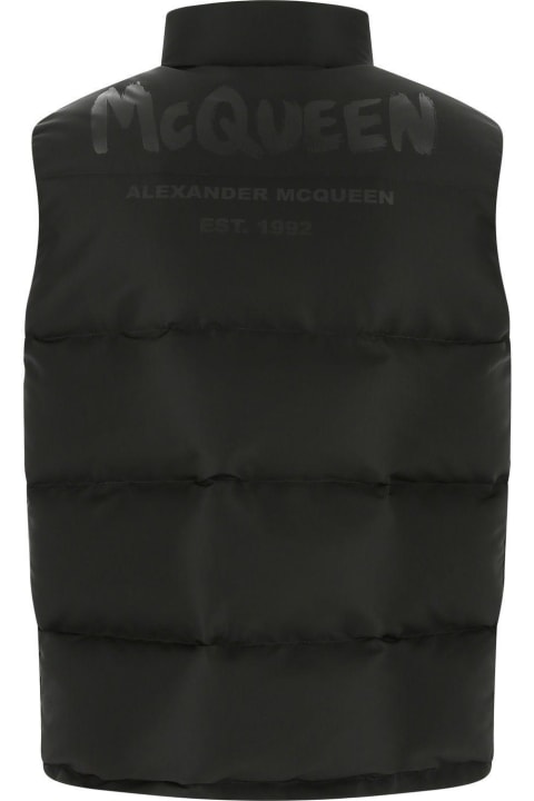 メンズ Alexander McQueenのコート＆ジャケット Alexander McQueen Black Polyester Padded Jacket