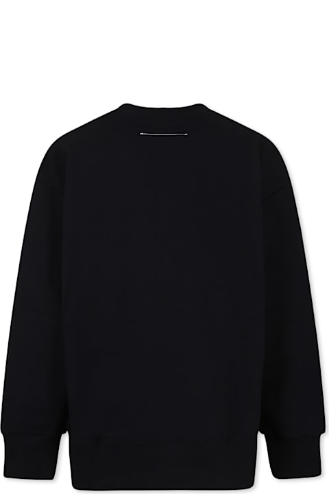 Homeware MM6 Maison Margiela Black Sweatshirt For Kids With Logo