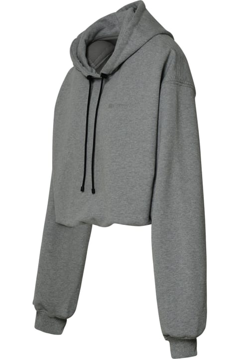 The Mannei Fleeces & Tracksuits for Women The Mannei Gray Cotton Sweatshirt