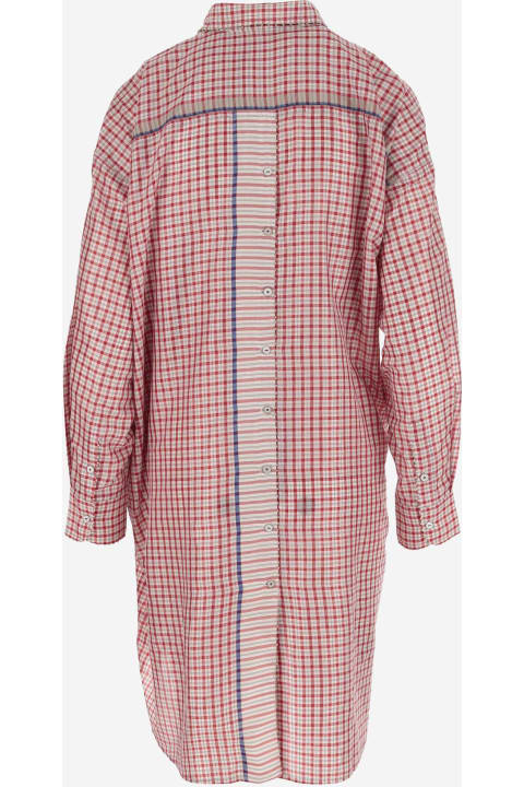 Fashion for Women Péro Long Silk Shirt With Check Pattern