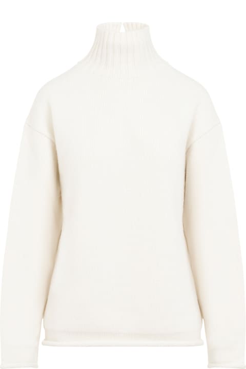 Bottega Veneta Sweaters for Women Bottega Veneta White Wool Sweatshirt