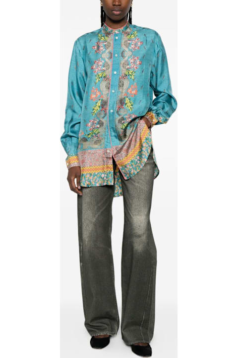 Pierre-Louis Mascia for Men Pierre-Louis Mascia Printed Silk Shirt