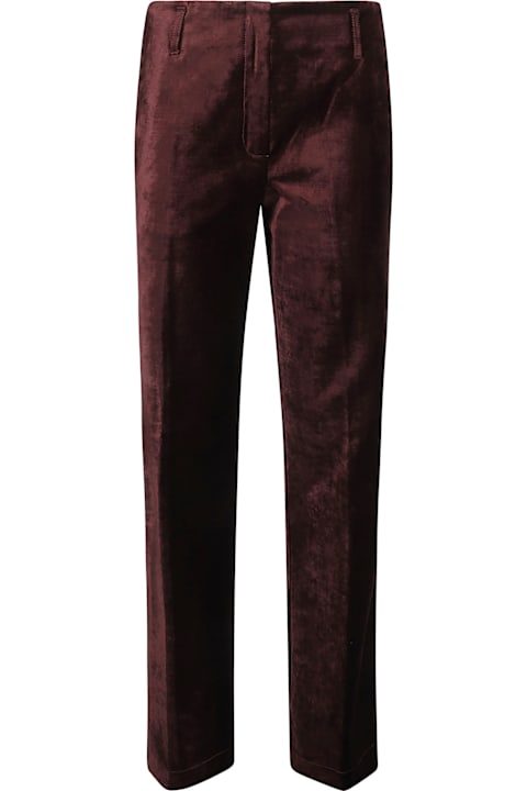 Homeware Forte_Forte Cotton Viscose Stretch Velvet Trumpet Shaped Pants
