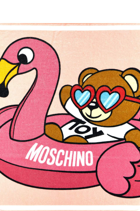 Moschino Swimwear for Boys Moschino Beach Towel 'teddy'
