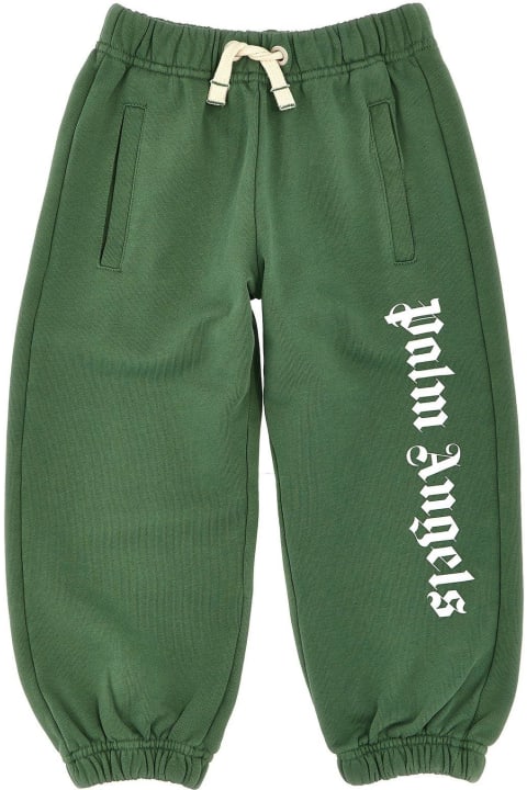 Bottoms for Boys Palm Angels Logo-printed Tapered Leg Track Pants