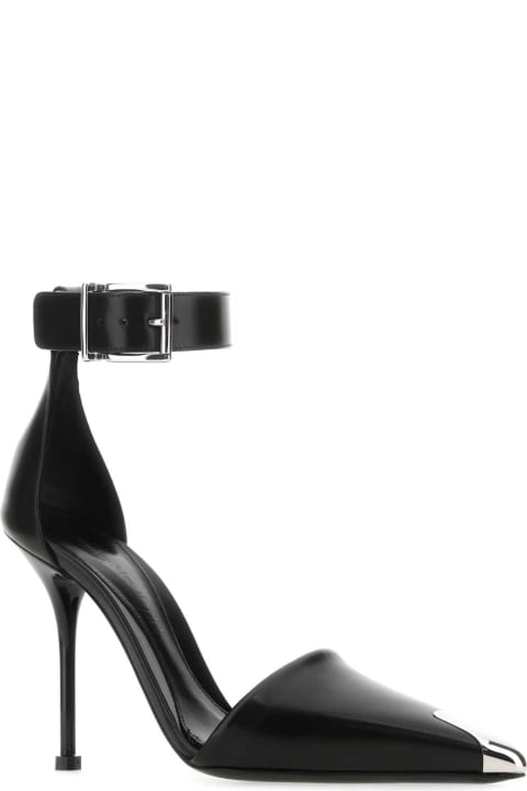 Alexander McQueen High-Heeled Shoes for Women Alexander McQueen Black Leather Pumps