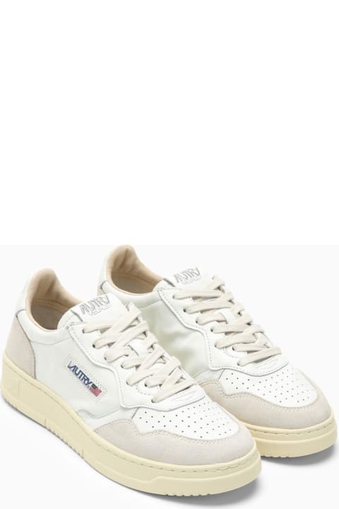 Autry for Women Autry Medalist Trainer In White Leather And Suede
