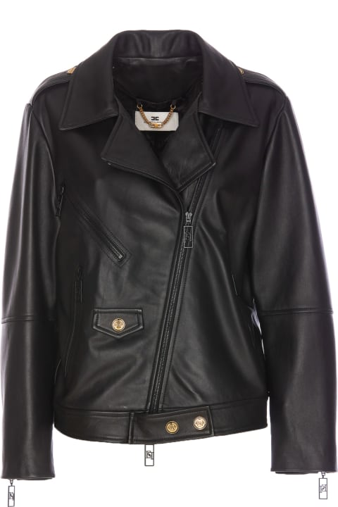 Elisabetta Franchi for Women Elisabetta Franchi Leather Biker Jacket