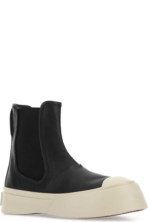 Marni for Women Marni Black Nappa Leather Pablo Ankle Boots
