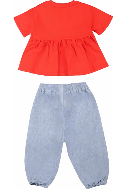Kenzo Kids Bodysuits & Sets for Baby Girls Kenzo Kids Multicolor Set For Baby Girl With Logo And Flower