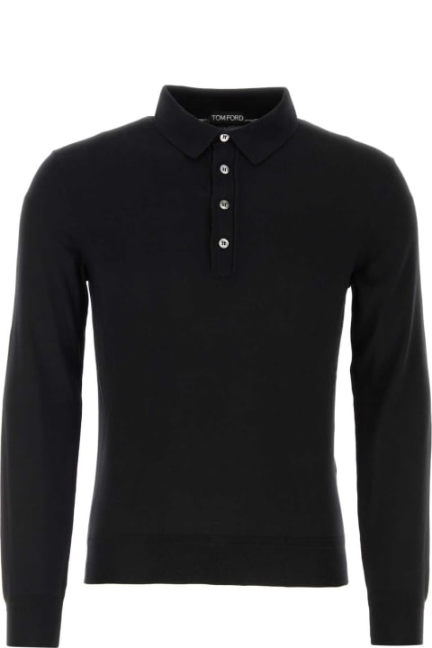 Fashion for Men Tom Ford Black Cotton Polo Shirt