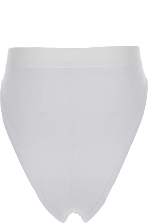 Underwear & Nightwear for Women Marine Serre White Briefs With 'crescent Moon' Logo In Cotton Woman