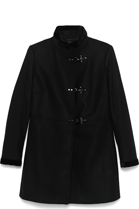 Fay for Women Fay Black Virgin Wool Blend Virginia Coat