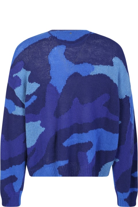 Valentino Clothing for Men Valentino Pullover Made Of Pure Virgin Wool With A Camouflage Pattern