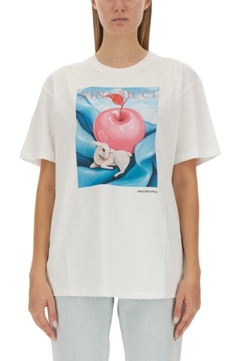 ウィメンズ Nina Ricciのトップス Nina Ricci Innocent Apple T-shirt