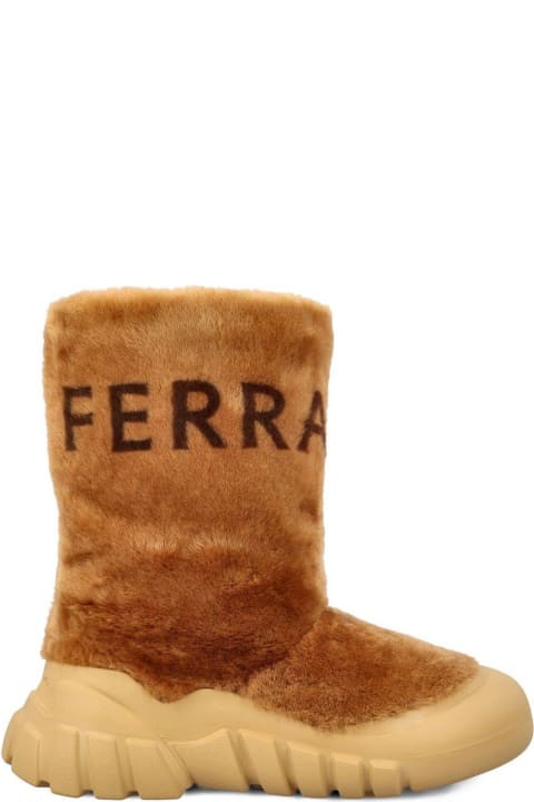 Fashion for Men Ferragamo Logo-jacquard Shearling Boots