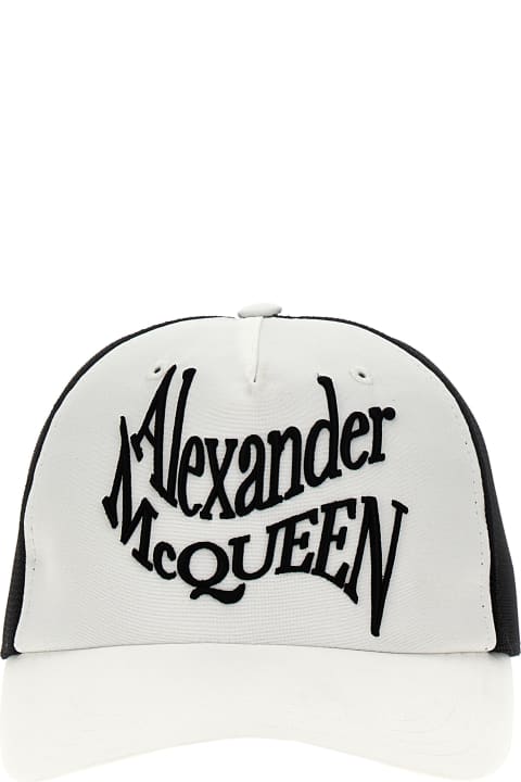 Alexander McQueen Hats for Men Alexander McQueen 'warped Logo' Baseball Cap
