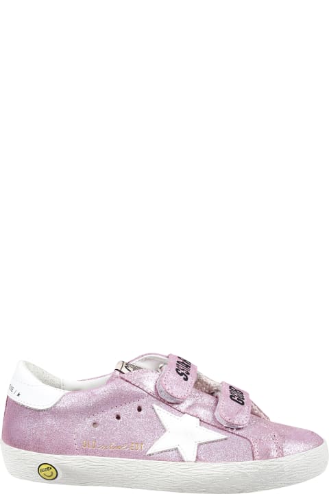 Golden Gooseのガールズ Golden Goose Purple Old School Sneakers For Girl With Star