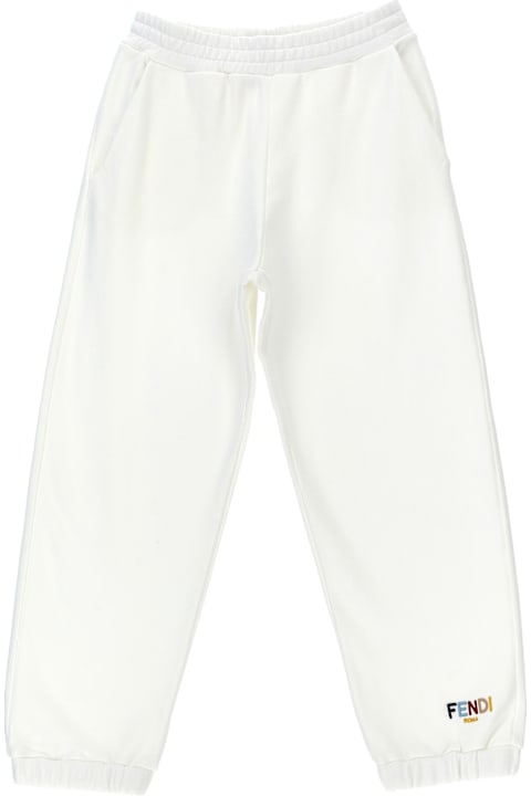 Fendi Bottoms for Girls Fendi Logo Embroidery Joggers