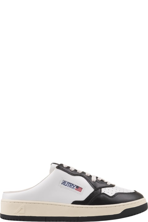Autry for Men Autry White And Black Medalist Mule Sneakers