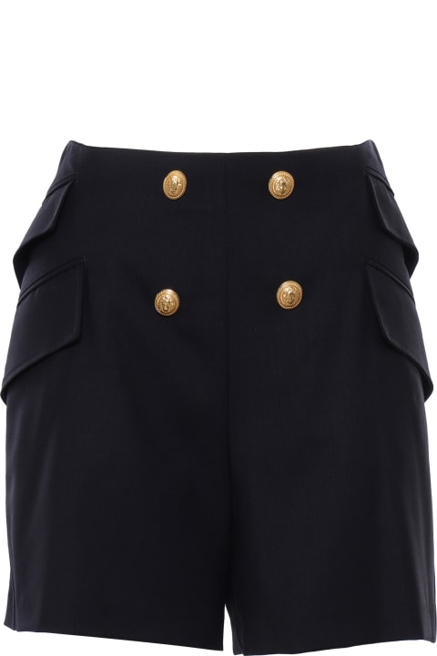 Bottoms for Girls Balmain Black Shorts With Buttons