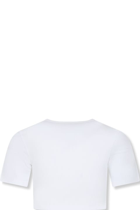 MM6 Maison Margiela T-Shirts & Polo Shirts for Girls MM6 Maison Margiela White T-shirt For Girl With Logo