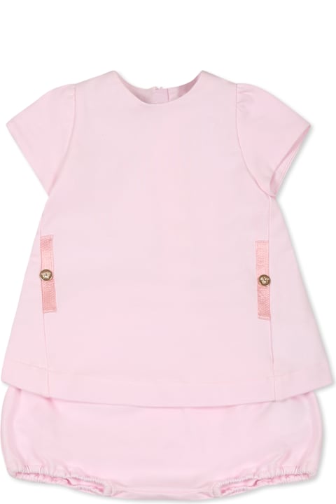 Bodysuits & Sets for Baby Girls Versace Pink Birth Set For Baby Girl With Medusa