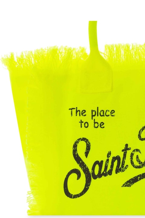 Homeware MC2 Saint Barth Colette Fluo Yellow Cotton Canvas Bag
